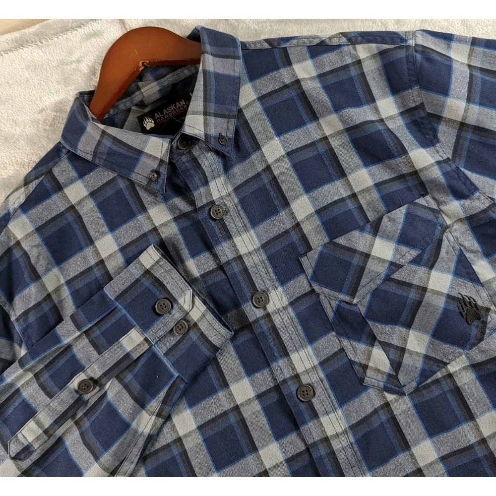 Duluth Trading Alaskan Hardgear Shirt Mens XLT Tall Flannel Standard Wool Blend